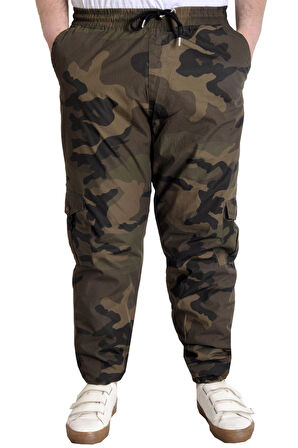 Mode XL Erkek Pantolon Jogger KAMUFLAJ 23910 Haki