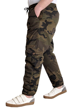 Mode XL Erkek Pantolon Jogger KAMUFLAJ 23910 Haki