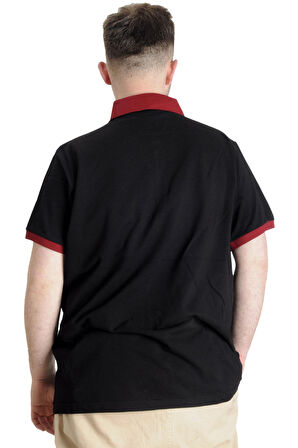 Mode XL Büyük Beden Erkek Polo T-shirt RANGERS 23342 Siyah