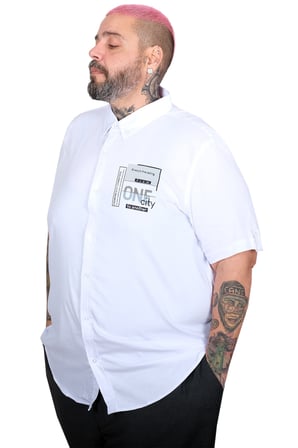 Mode XL Büyük Beden Erkek Gabardin Gömlek One City 23307 BEYAZ