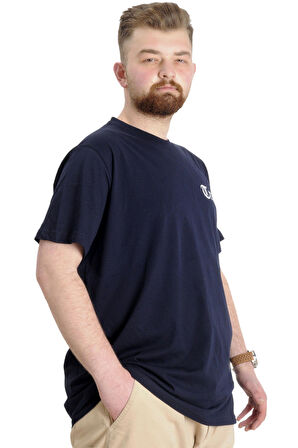 Mode XL Büyük Beden Erkek T-shirt TRUST 23150 Lacivert