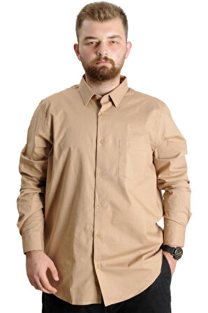 Mode XL Büyük Beden Erkek Ukol Cep Lycra Poplin 20350 Kahverengi