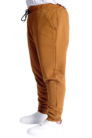 Mode XL Büyük Beden Erkek Eşofman Altı 3 İplik 20583 Camel