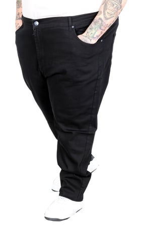 Mode XL Büyük Beden Erkek Denim Kimyasal Pantolon K21920 SIYAH