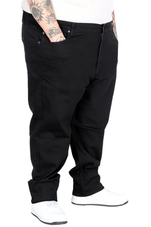 Mode XL Büyük Beden Erkek Denim Kimyasal Pantolon K21920 SIYAH