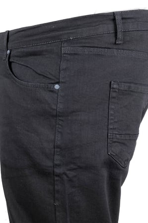 Mode XL Büyük Beden Erkek Denim Kimyasal Pantolon K21920 SIYAH