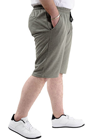 Mode XL Büyük Beden Erkek Cepli Şort WAFFLE 23498 Haki