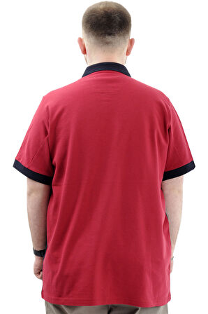 Mode XL Büyük Beden Erkek Polo Yaka T-Shirt POLO SPORT U24323 Bordo