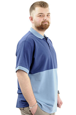 Mode XL Büyük Beden Erkek Polo Yaka T-Shirt POLO SPORT U24323 Mavi