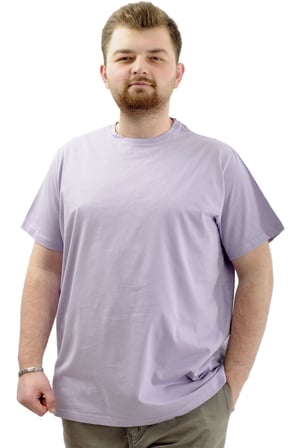 Mode XL Büyük Beden Basic Tshirt 20031 Lila