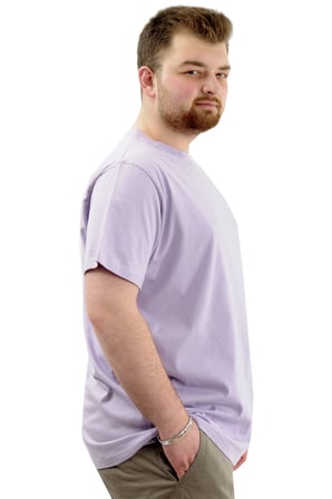 Mode XL Büyük Beden Basic Tshirt 20031 Lila