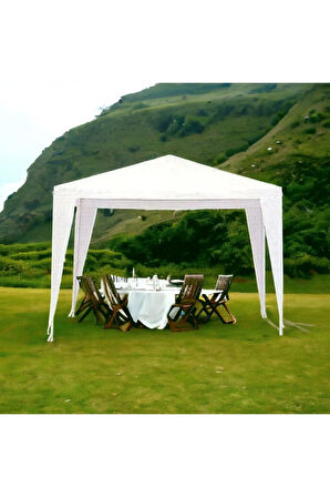 POLYESTER GAZEBO 3*3 MT ÇARDAK KAMELYA 2,5 MT YÜKSEKLİK