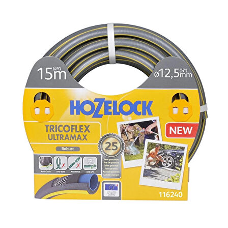 Hozelock Ultramax Hortum 15 metre BAHÇE BALKON HORTUMU KIRILMAZ KALİTELİ