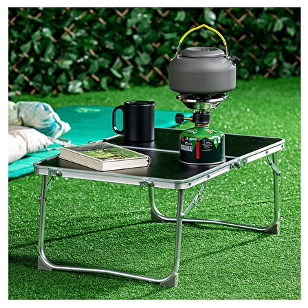 KATLANIR KAMP SEHPASI ÇANTA TİPİ 60*40 CM YÜKSEKLİK 25 CM ÖLÇÜLERİNDE KAMP MASASI