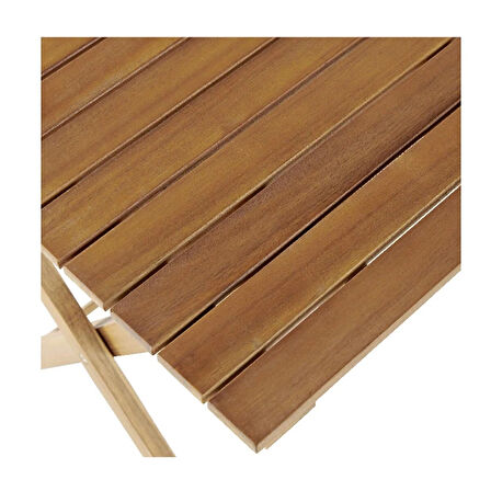 BAHÇE BALKON MASASI KATLANIR AHŞAP MASA YER KAPLAMAZ 60*60 CM