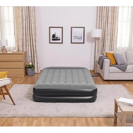 Çift Kişilik Şişme Yatak Dahili Elektrikli Pompalı 203x152x46 cm Yüksek Hava Yatağı