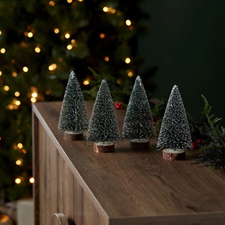 4 ADET 16,5 CM DEKORATİF YILBAŞI AĞACI SÜSÜ 