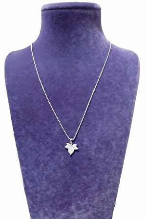 ZİRKON TAŞLI YAPRAK FİGÜRLÜ KOLYE-ZİKOLİF3