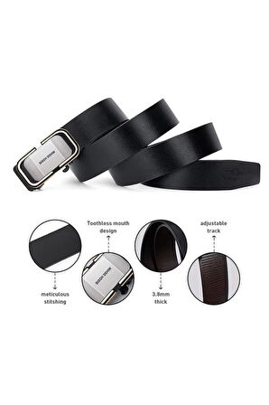 Bison Denim Erkek Hakiki Deri Italyan Vintage Kemer 125cm