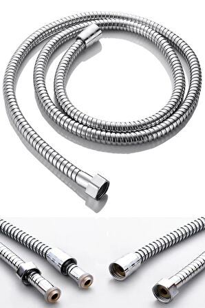 1.Sınıf Dayanıklı Spiral Duş Hortumu Metal Örgülü 1.5 M KYK1012