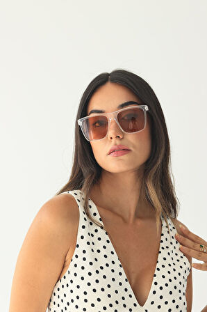 Şeffaf Kahverengi Güneş Gözlüğü