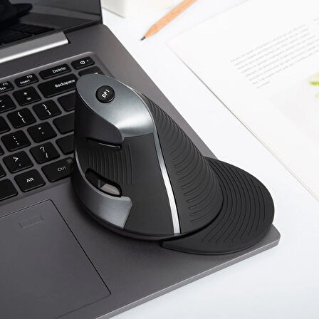  TechTic Kablosuz Dikey Mouse Sessiz 6 Tuşlu 800/1200/1600 DPI Bilek Destekli Ergonomik-Delux M618gx