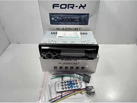 For-x X-4260BT 4x60w Bluetoothlu 7 Renk Oto Teyp