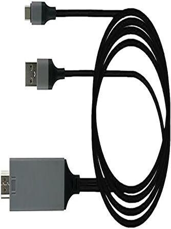 HDMI Apple Android Type-C Giriş Uyumlu 4K 60Hz HDTV Görüntü Aktarım Kablosu Projektör Dönüştürücü