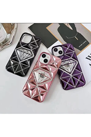 ARMORİX IPHONE 12/12 PRO UYUMLU TAŞLI ELMAS DESENLİ SİLİKON KILIF