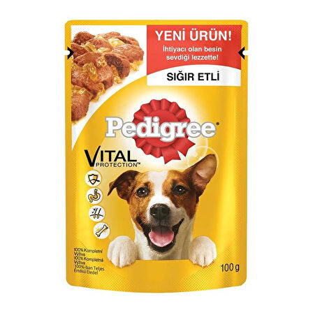Pedigree Pouch Yetişkin Sığır Etli Köpek Maması 100 Gr X 6 Adet