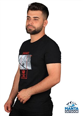 Manta MNT 2406 S. Yaka Pota Baskılı Erkek T-Shirt