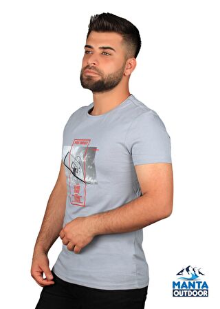 Manta MNT 2406 S. Yaka Pota Baskılı Erkek T-Shirt