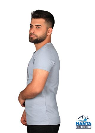 Manta MNT 2406 S. Yaka Pota Baskılı Erkek T-Shirt