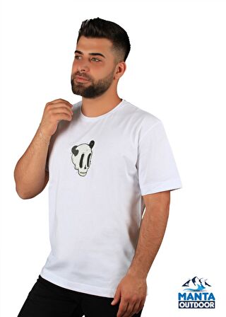 Manta MNT 2307-1 Kuru Kafa Baskılı Erkek T-Shirt