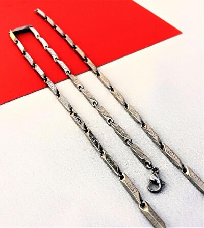 316L CERRAHİ ÇELİK 3 MM 55 CM ÇELİK KOLYE-ÇKOL95
