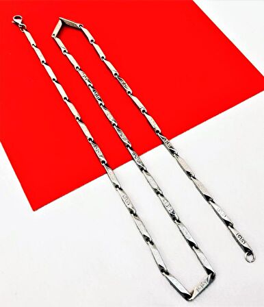 316L CERRAHİ ÇELİK 3 MM 55 CM ÇELİK KOLYE-ÇKOL95