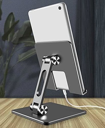 Masa Üstü Metal Tablet Standlı Gri