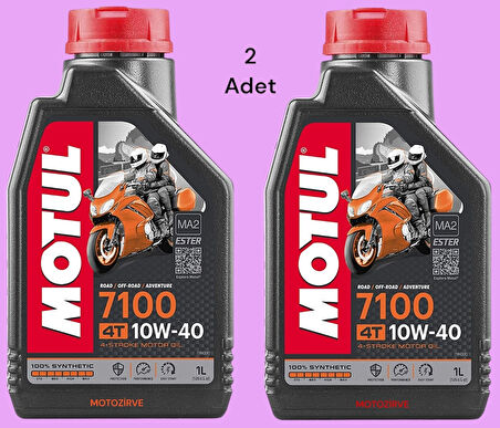 Motul 7100 10W40 4T % 100 Sentetik Motor Yağı 1 Litre (2 Adet)