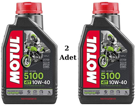 Motul 5100 10W 40 4T Motosiklet Motor Yağı 4T 1 Litre (2 Adet)