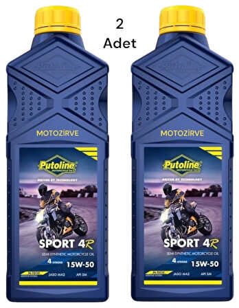 Putoline Sport 4R 15W-50 N-Tech Yarım Sentetik Motor Yağı 1 Litre (2 Adet)