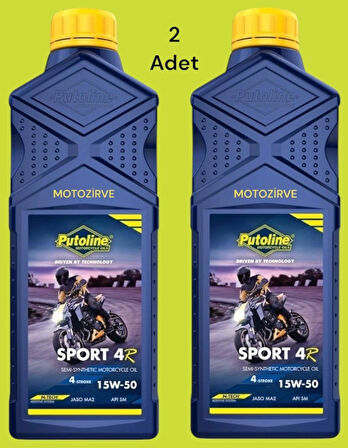 Putoline Sport 4R 15W-50 N-Tech Yarım Sentetik Motor Yağı 1 Litre (2 Adet)