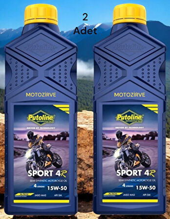 Putoline Sport 4R 15W-50 N-Tech Yarım Sentetik Motor Yağı 1 Litre (2 Adet)