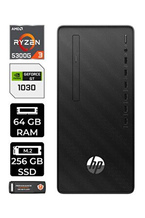 HP 295 G9 RYZEN 3 5300G 64GB RAM 256GB SSD GT1030/4GB W11PRO 6D391EA MASAÜSTÜ PC & PER4 BELLEK