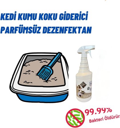 Kedi Kumu Koku Giderici Parfümsüz Dezenfektan 1 lt