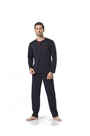 Erkek Lacivert Damat Çeyizlik Pijama Çorap Atlet Boxer Takımı