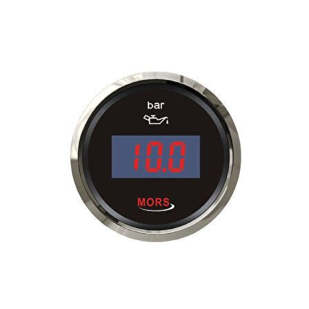 Mors Dijital Yağ Gouml;stergesi 5 Bar 12-24 Volt Siyah