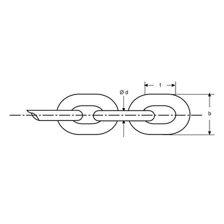 Atlı 06 Mm Galvanizli Normal Baklalı Zincir