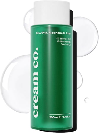 Cream Co. Akne &amp; Siyah Nokta Karşıtı Gözenek Sıkılaştırıcı BHA/PHA Niacinamide Salisilik Asit Tonik 200 ml