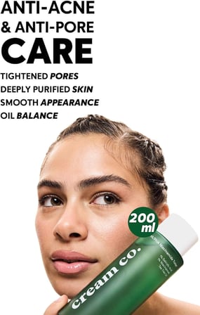 Cream Co. Akne &amp; Siyah Nokta Karşıtı Gözenek Sıkılaştırıcı BHA/PHA Niacinamide Salisilik Asit Tonik 200 ml