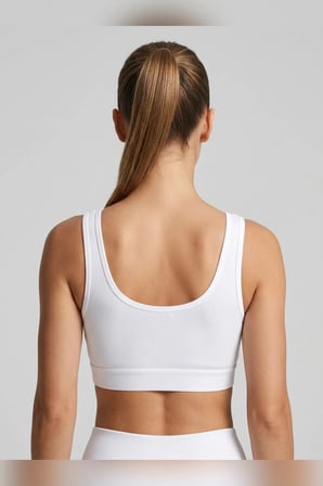 Kalın Askılı Çıkarılabilir Pedli Fitilli Pamuk Toparlayıcı Büstiyer Bralet Crop Atlet Siyah Beyaz Ten